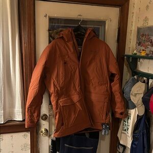 Men's Eddie Bauer Superior Down Parka XL NWT paprika reddish brown orange